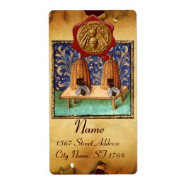 HONEY BEE,NÖTKÖPER RED VAX SEAL,Brown Parchment Fraktsedel