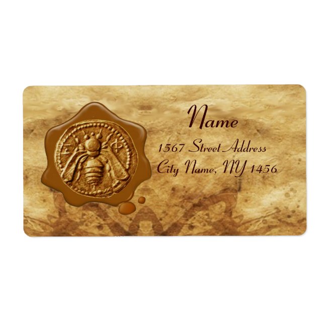 HONEY BEE,NÖTKÖPER VAX SEAL,BURT PARCHMENT FRAKTSEDEL (Framsidan)