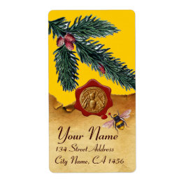 HONEY BEE OCH GRÄS GREN,KÖPER RED VAX SEAL FRAKTSEDEL