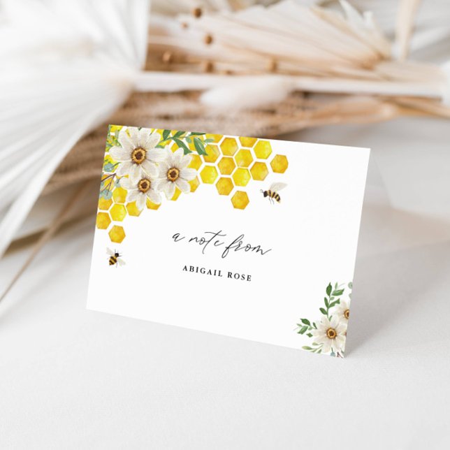 Honey Bee och Tusenskönor - En notis från, Vikt Tack Kort (Skapare uppladdad)