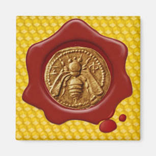 HONEY BEE RED VAX SEAL MAGNET