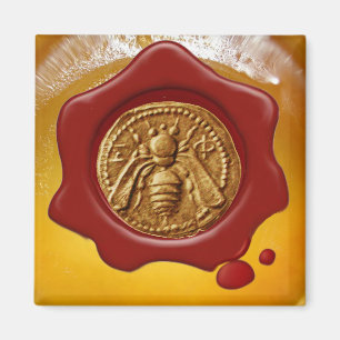 HONEY BEE RED VAX SEAL MAGNET
