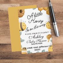 Honey bee Sommar Babyshower teman
