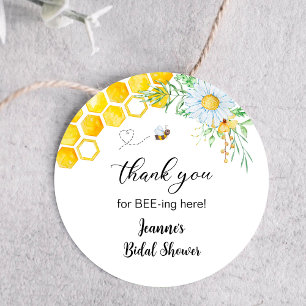 Honey Bee Tack för att du är här Runt Klistermärke