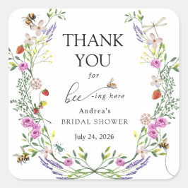 Honey Bee | Tack för förmån Fyrkantigt Klistermärke