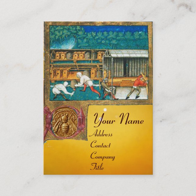 HONEY BEE VAX SEAL ,NÖTKÖPER/biodlingsmaterial Visitkort (Framsida)