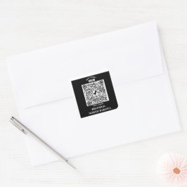 Honey Bee | Vintage Familjenamn & Returadress Fyrkantigt Klistermärke