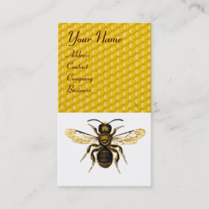 HONEY BEY RED VAX SEAL MONOGRAM BEEKEEPER,Eggshell Visitkort