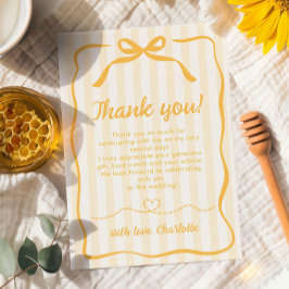 Honey Bröllopsdusch  Tack Kort