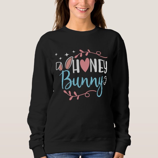 Honey Bunny Cute Trendy Girly Easter Sunday Rabbit T Shirt (Framsida)