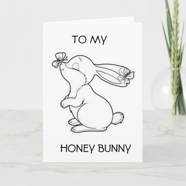 HONEY BUNNY LÅT OSS CELEBRATE OUR "ANNIVERSARY" KORT (Framsida)