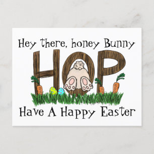 Honey Bunny Rabbit Postkort Vykort