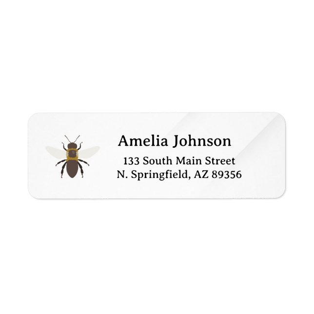 Honey Business  Return Address Label Returadress Etikett (Framsidan)