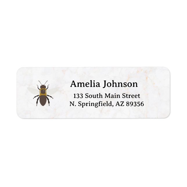 Honey Business  Return Address Label Returadress Etikett (Framsidan)