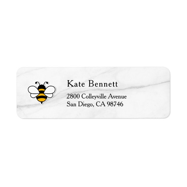 Honey Business  Return Address Label Returadress Etikett (Framsidan)