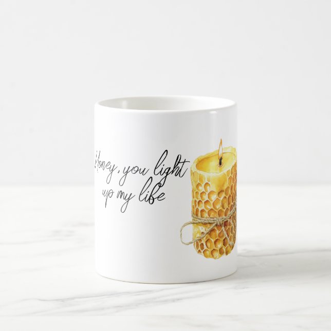 Honey Candle Lys upp mitt liv Kaffemugg (Center)