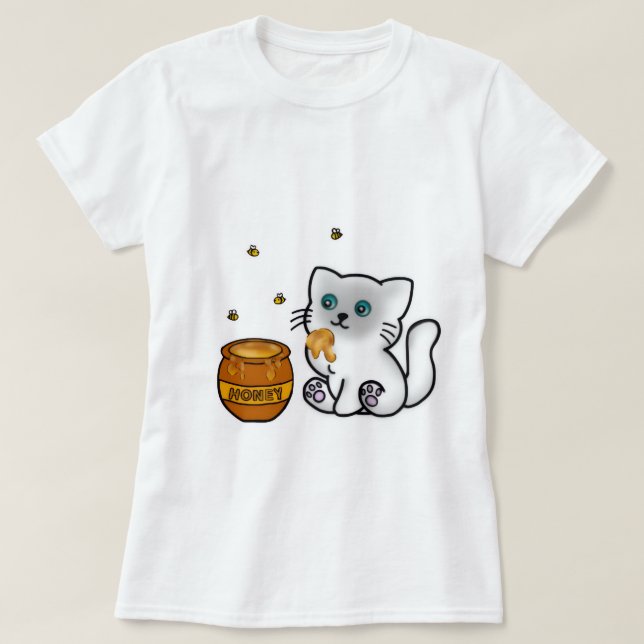 Honey cat tshirt t shirt (Design framsida)
