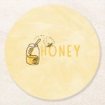 Honey Coaster Underlägg Papper Rund<br><div class="desc">🖤</div>