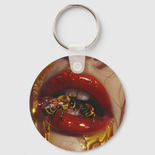 Honey Drip Beauty – Sensuella gyllene porträtt av Nyckelring