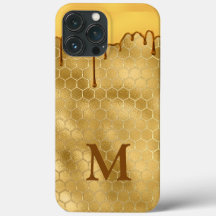 Honey Drip Guld Initial Typografi Bikupa