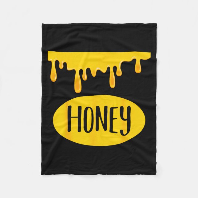 Honey Jar Funny Lazy Matching Costume Honeyt  Fleecefilt (Framsidan)