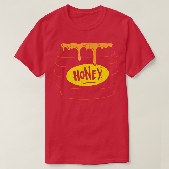 Honey Jar Pot Costume Funny Sweet Halloween  T Shirt (Design framsida)