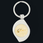 Honey Keychain Swirl Silverfärgad Nyckelring<br><div class="desc">🖤</div>