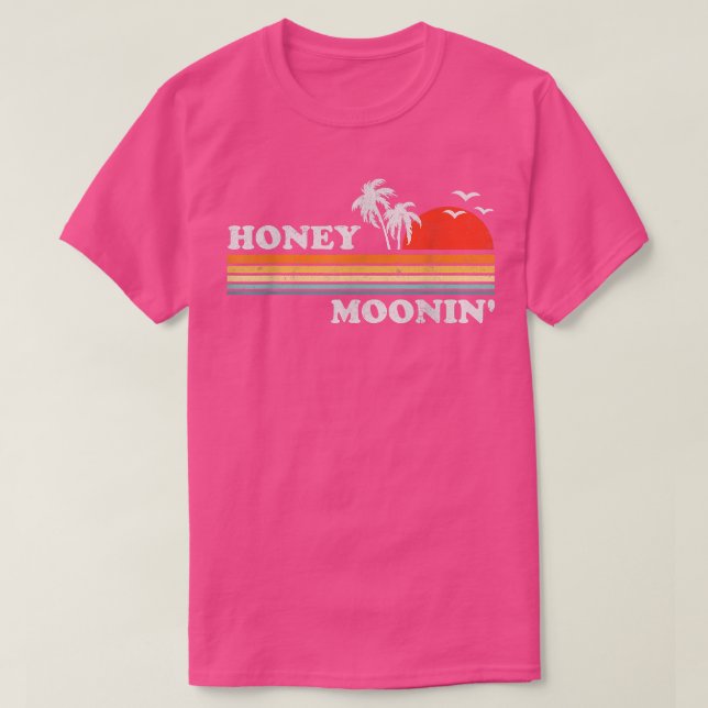 Honey Moonin Beach Honeymoon Vacation Men Women Co T Shirt (Design framsida)
