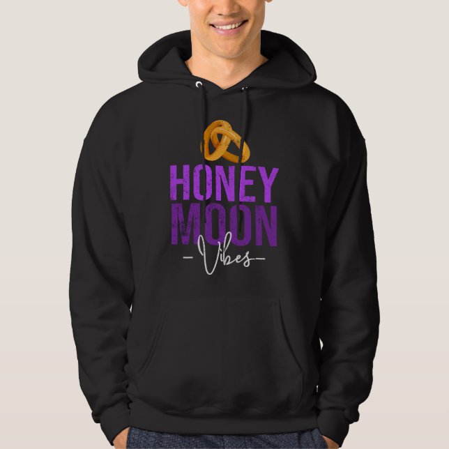 Honey Moonin Couples Wedding Just Married Matching Hoodie (Framsida)