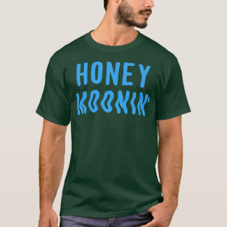 Honey MooninCool Nygifta Par Blå Tropisk Hone T Shirt
