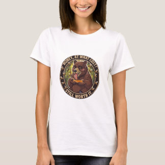 Honey, till vilket pris? Rolig T-shirt med björn s
