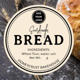 Honey Yellow Bakery Surdeg Bröd Etikett Klistermär