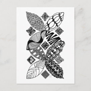 Honeybee - Abstrakt Art Postcard Vykort