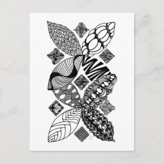 Honeybee - Abstrakt Art Postcard Vykort