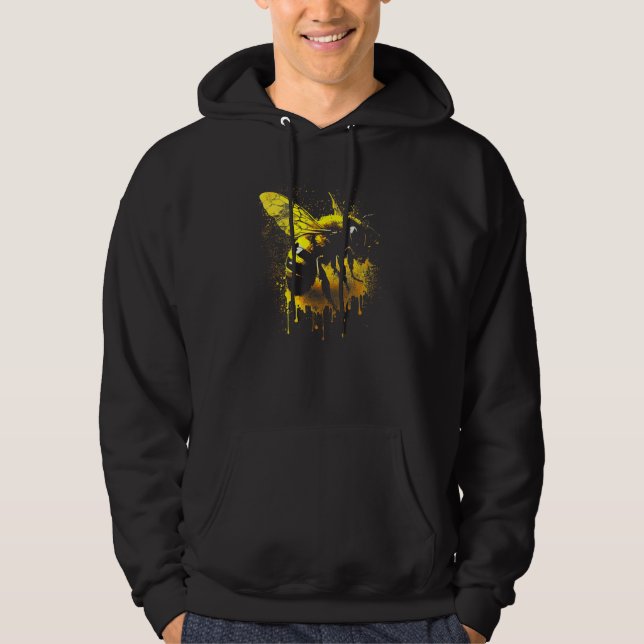 Honeybee and bumble bee for American hive beekeepe Hoodie (Framsida)