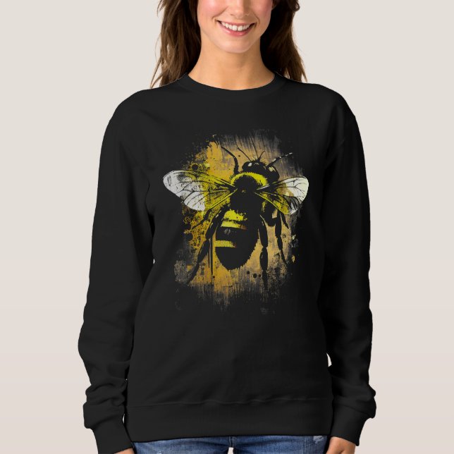Honeybee and bumble bee for American hive beekeepe T Shirt (Framsida)