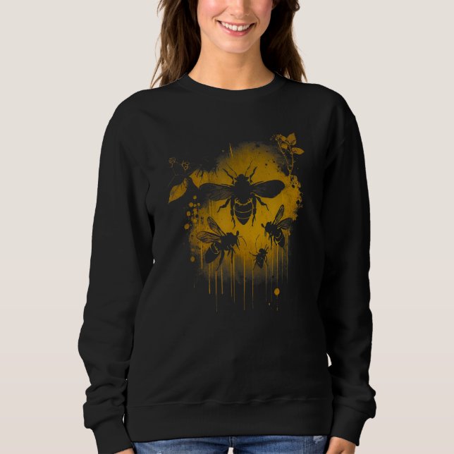 Honeybee and bumble bee for American hive beekeepe T Shirt (Framsida)
