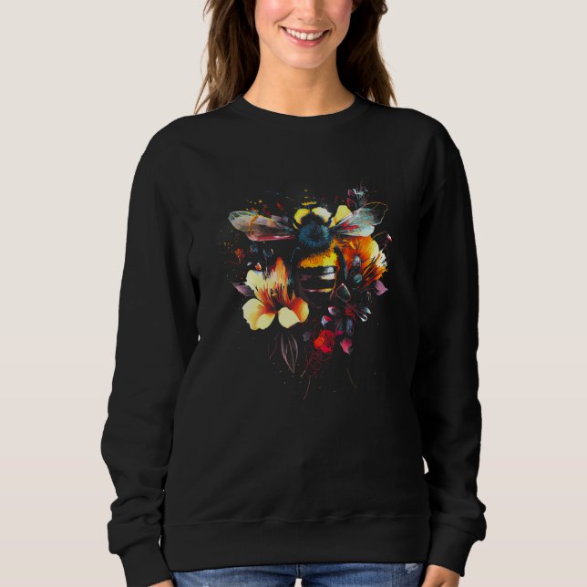 Honeybee and bumble bee for American hive beekeepe T Shirt (Framsida)