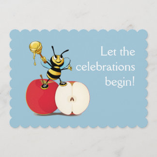 Honeybee Apple Rosh HaShana Inbjudningar