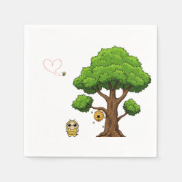 Honeybee Baby Shower Pappra blöjor Pappersservett