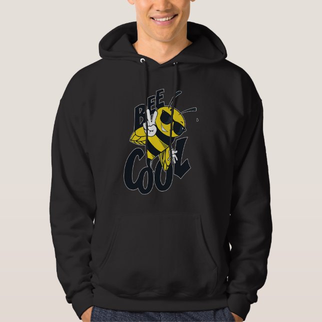 Honeybee Bumble Bee Honeycomb Hoodie (Framsida)