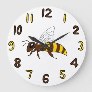 Honeybee Clock Stor Klocka