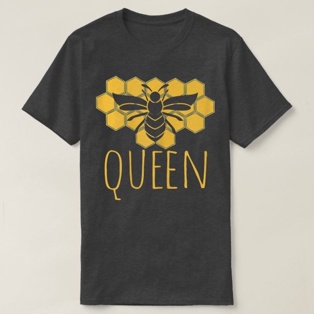 Honeybee Cute Bee Älskare Queen T Shirt (Design framsida)