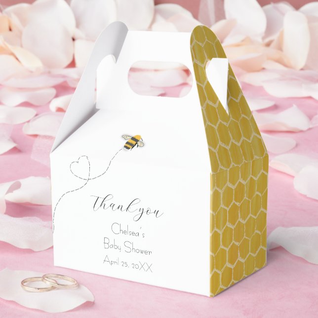 Honeybee Favor Box Presentaskar (Bröllop)