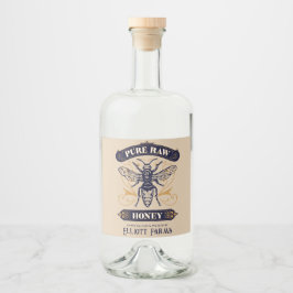 Honeybee Honung Burk-etiketter Honeycomb Bee Spritflaskor Etikett