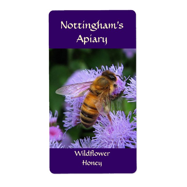 Honeybee Honungsetikett Fraktsedel (Framsidan)