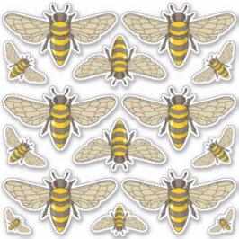 Honeybee Icon Set Stickers Klistermärken