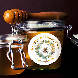 Honeybee in Wandehoney Business Promotional Runt Klistermärke