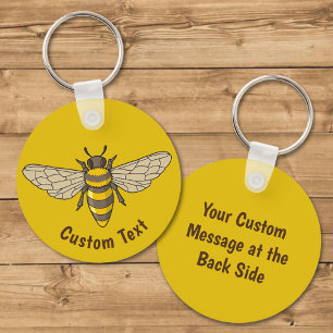 Honeybee Keychain Nyckelring