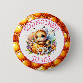 Honeybee Mated Girl's Baby Shower Godmor att vara Knapp